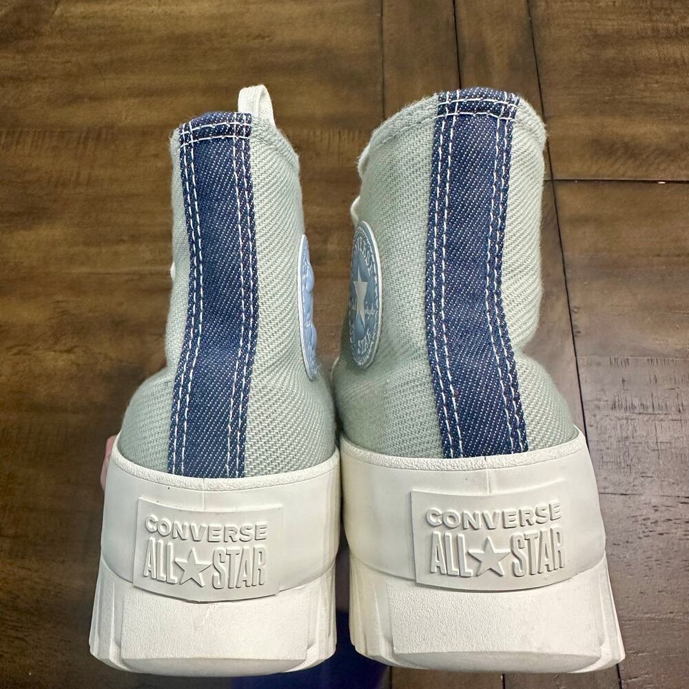 Converse Chuck Taylor All Star Lugged‎ High Platform Sage Light Blue Womens 8.5 - Picture 7 of 8